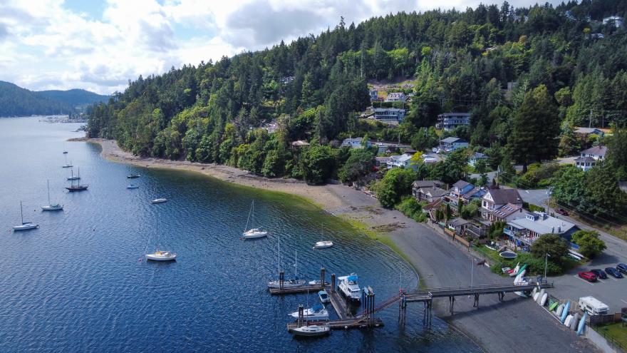 A view of Maple Bay beach