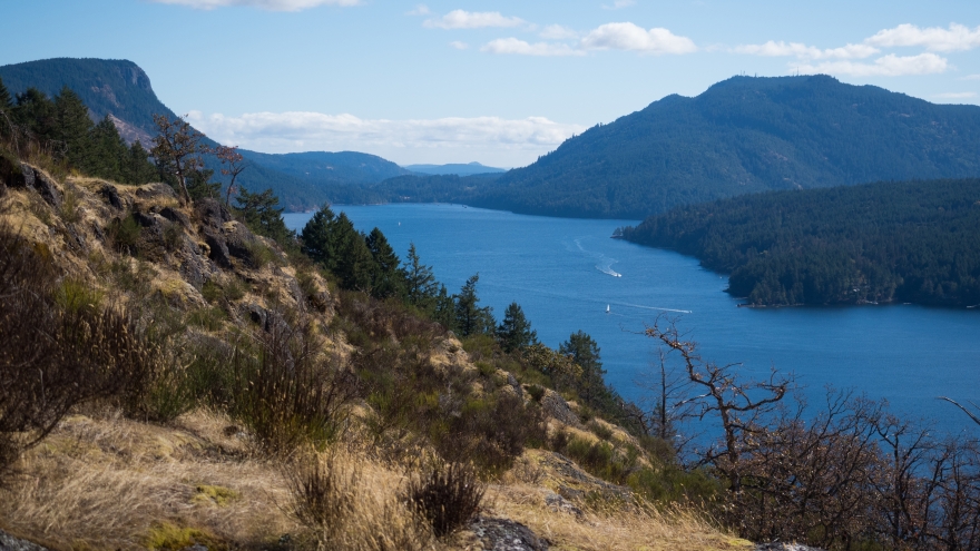 Mountain and ocean view