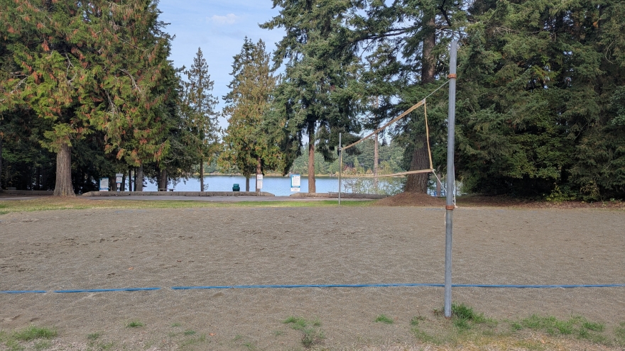 Beach volleyball court