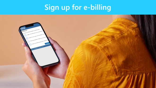 Sign up for e-billing