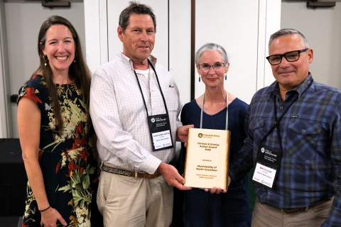 Photo showing an award presentation